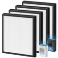 T356 Replacement Filter Compatible with Trucozie T356 Air Purifi-er, 3-IN-1 HEPA and High-Efficiency Activated Carbon Filter for Dust Pollen Pet Hair & Odors Smoke Wildfire, 4 Pack