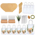 55 Pcs Baby Shower Prizes for Game Winners, 6 Sets Bamboo Cheese Board Kit with Utensils & Towel, Thank You Cards & Gift Bags for Adult Party Favors