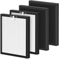 ZX001 Replacement Filters Compatible with ZX001 Air Purifi-er, 3-IN-1 HEPA Air Filter and Activated Carbon Filter for Dust Pollen Pet Hair & Odors Smoke, 4 Pack