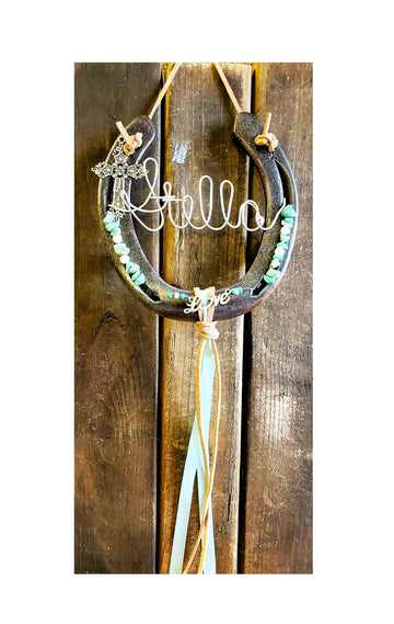 Horse Memorial Gift, Personalized Equestrian Gift, Hanging Horseshoe Decor