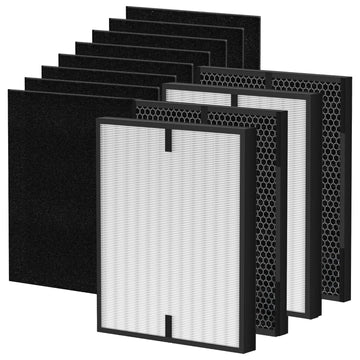 AD 3000 Replacement Air Filters Compatible With Air Doctor 3000, 3000m, 3000pro Air Puri-Fier, includes 2 Premium Air Replacement Filters + 2 Activated Carbon Filters + 8 Pre-Filter