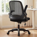 Neo Chair Office Desk Chair, Ergonomic Mesh with Flip-up Arms, All Black, Medium