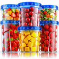 HOMETALL Freezer Storage Containers, [6 Pack- 33/24/17 OZ] Airtight Plastic Food Storage Containers with Twist Top Lids, Soup, Meal Prep Containers | BPA Free | Stackable | Leakproof | Microwave Safe