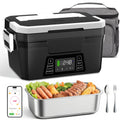 Cordless Electric Lunch Box for Adults, App Control Heated Lunch Box with Detachable Battery, 1.2L Self Heating Lunch Box with Timer, Memory & Auto Keep Warm for Work Travel Outdoor