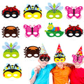 CY2SIDE 30pcs Spring Bugs Paper and Elastic Masks for Kid,Spring Time Insect Theme Dress-Up Party Accessory Favor Supplies