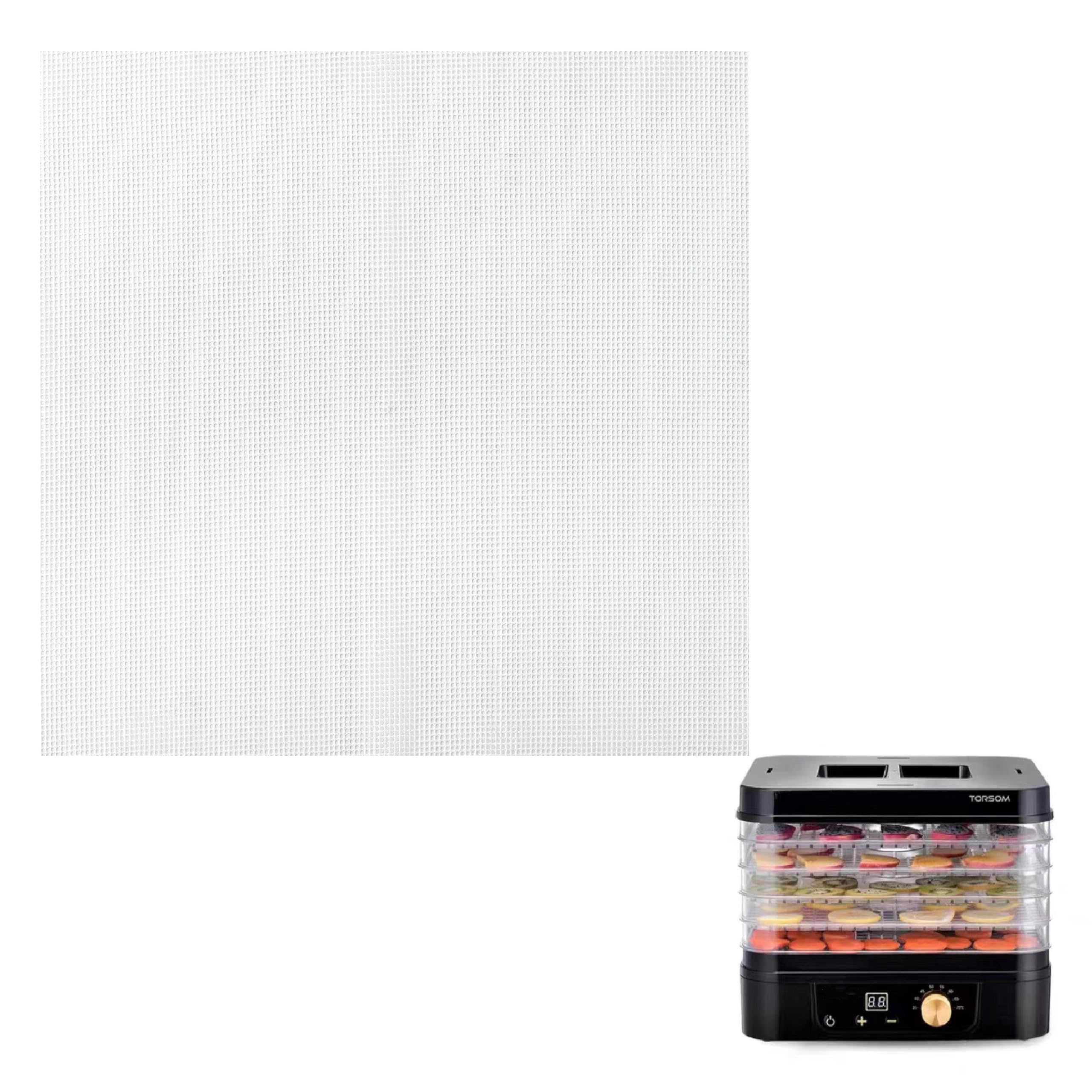 10 Pack Silicone Dehydrator Sheets, Food-Grade and Non-Stick Dehydrator Liners, Reusable Mesh Dehydrator Mats for Dehydrator Trays, BPA-free and Dishwasher Safe