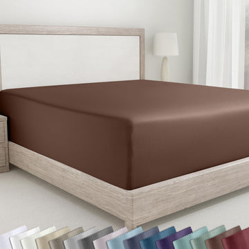 California Design Den Soft 100% Cotton Sateen King Fitted Sheets