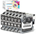 LC203 BK Black Ink Cartridge Replacement for Brother LC-203 LC201 XL to Use with Brother MFC-J480DW J880DW MFC-J680DW J885DW Printer, 6X LC203BK
