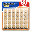 Ansible 60 PCS Felt Furniture Pads 1", Felt Pads for Chair Leg Floor Protectors for Hardwood Floors Round (Beige)