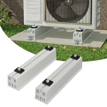 Minisplit Floor Mounting Base, Anti-Vibration Mini Split Stand for 12000BTU/24000BTU Air Conditioner Condenser, AC Anti Vibration Pad for Heat Pump System, 485 Load Capacity
