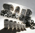Flat Washers 105 Pcs Assortment, Multi-Size M3 to M10 Kit for Small Projects, Home Repair, Electronics, Furniture & Bicycle Maintenance Hardware Essentials