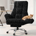 Homigropa Big and Tall Office Chair with Foot Rest & Flip Armrests, Galaxy Black
