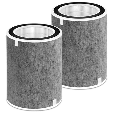 2 Pack HP200 HP201 HP202 Replacement Filter Compatible with Shark HP200 Series, HP202 HP201 HP232 HP302, UA205 and HC502 Air Filter Replacement, Compare Part HE2FKBAS, HE2FKBASMB