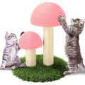 PowerKing Mushroom Cat Scratching Post, 15 x12 Inches Claw Scratching Post for Kitty, Natural Sisal Cat Scratchers Pole, Cat Interactive Toys, Cat Tree Tower (Pink)