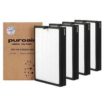 PuroAir 400 Replacement Filter - Genuine Puro Air 400 Filter Replacement - Official PuroAir Air Purifier HEPA Filter with CarbonTech Filters 99.9% of Pollen, Dust, Pet Dander, Smoke, Odors (4PK)