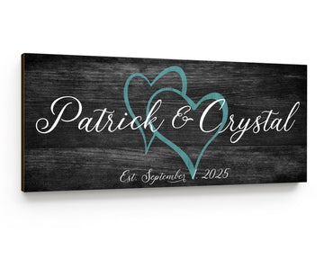 Family Established Wood Sign Personalized Last Name Sign Wedding Anniversary Present