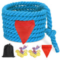 CWLAKON Tug of War Rope for Kids and Adults, Field Day Family Reunion Birthday Party Games, Outdoor Camping Picnic Backyard Carnival Games, Team Building Activities Play Set Climber Attachments Blue