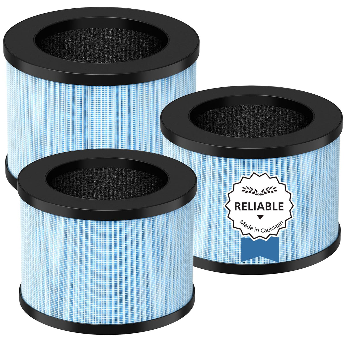 MK01 MK06 DH-JH12 HEPA Filter Replacement for VOOPNU DH-JH12, Compatible with ToLife TZ-K1/FreAire 6391RGB MK01 MK06 Air Purifier, Activated Carbon Air Purifier Filter for Smoke, Dust, 3 Pack