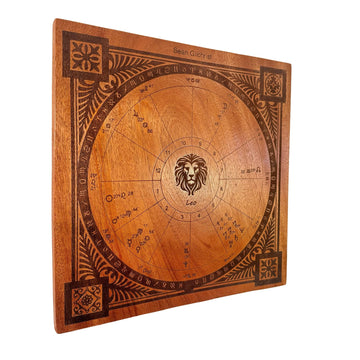Personalized Astrology Chart Plaque, Custom Wood Engraved Zodiac Signs Star Constellation Transit Chart Board - Gift Idea for Couples Bride, Parent, Family- Birthday, Engagement, Anniversary,Christmas