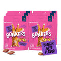 Bonkers Bites Bangin' Beef Flavor Crunchy & Soft Treats for Cats, 6.3oz Bag (Pack of 6)
