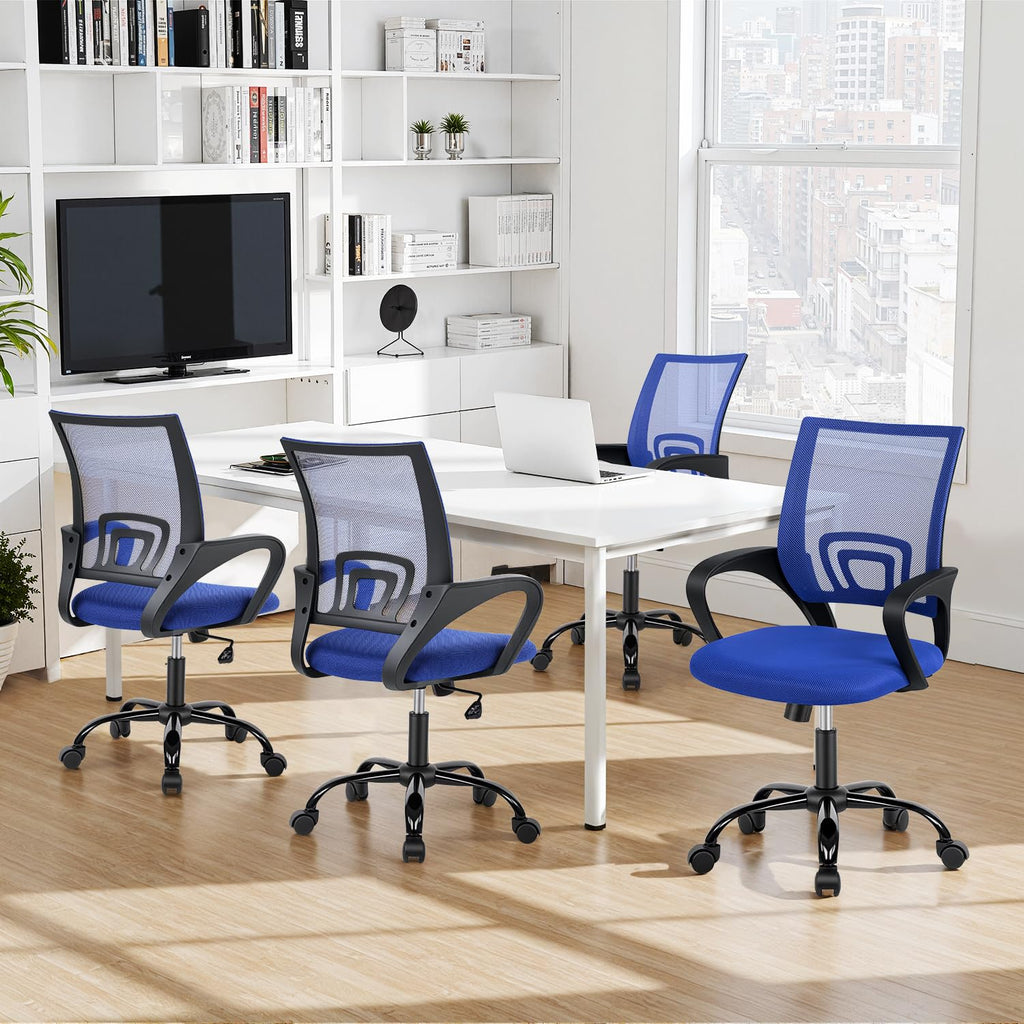 Bestoffice Office Chair Ergonomic Desk Chair Mesh Computer Chair Lumbar Support Modern Executive Adjustable Stool Rolling Swivel Chair for Back