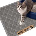 GORILLA GRIP Cat Litter Box Mat, Cushioned Coil Mesh Litter Trapping Mats, Scatter Control Supplies for Less Mess, Phthalate Free, Ultra Deep Catch Grooves, Rinse or Vacuum to Clean, 24x17 Gray