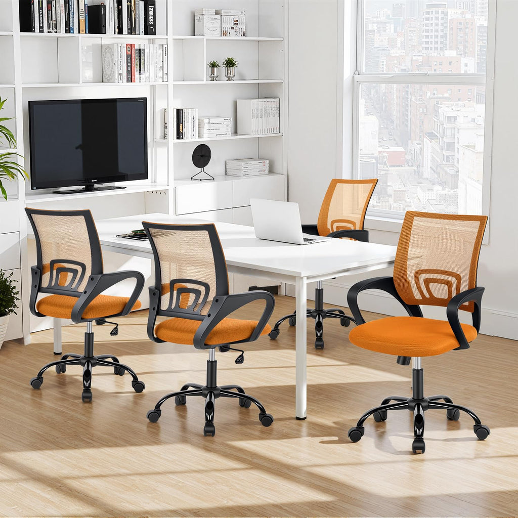 Bestoffice Office Computer Chair Ergonomic Mesh Desk Chair with Lumbar Support Modern Executive Adjustable Stool Rolling Swivel for Back Pain