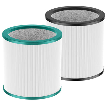 TP01 Replacement Filter Compatible with Dyson Tower Purifier Pure Cool Link TP01, TP02, TP03, AM11, BP01 Models, Replace Part 968126-03, 2 Pack (Green+Black)