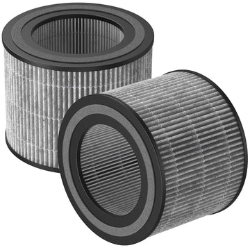2 Pack AC2224A Filter Replacement Compatible with Amazon Basics AC2224A Air Purifier, 3-in-1 Filtration HEPA Filter with Activated Carbon, Part# 2224RF, Grey
