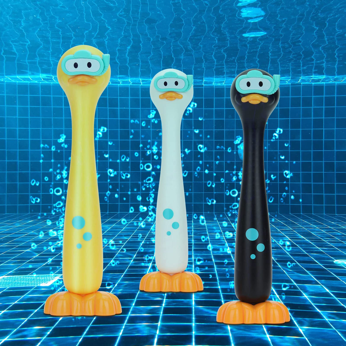 Summer Pool Toys Underwater Diving Games Dive Sticks Duck 3-Pack