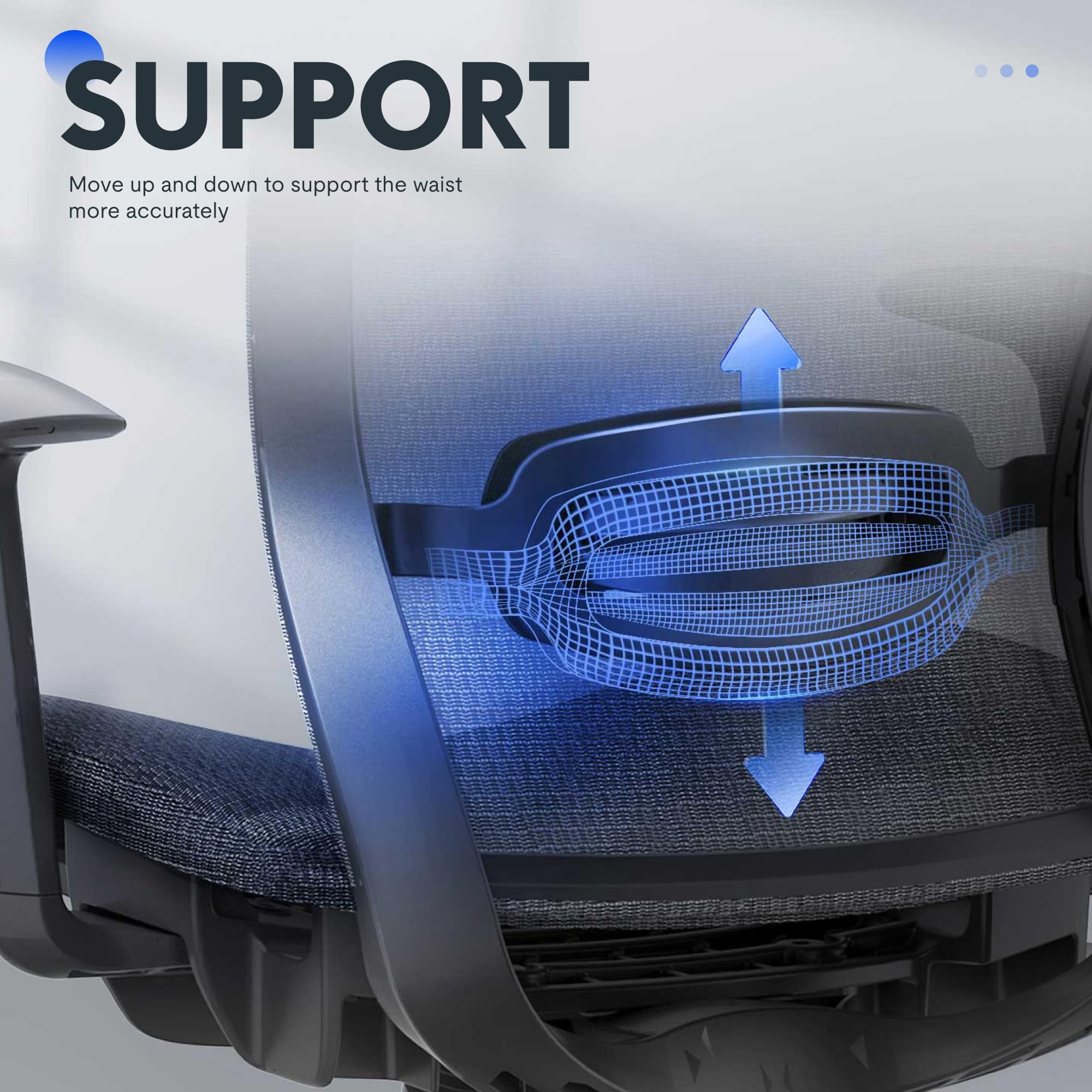 Flexispot Ergonomic Office Chair High Back Mesh Swivel Computer Chair Home Office Desk Chairs with Wheels Adjustable Lumbar Support/2d