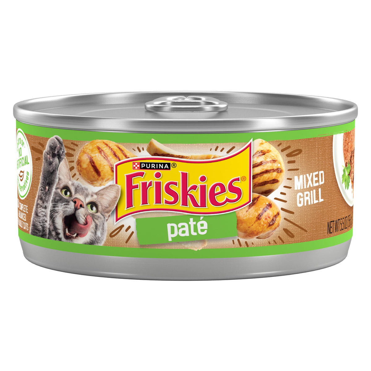 Purina Friskies Wet Cat Food, Pate Mixed Grill - (Pack of 24) 5.5 oz. Cans