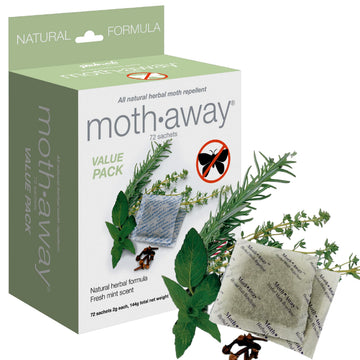 Richards Moth Repellent for Closets, Herbal Sachets for Drawers, 72 Pack