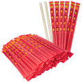 Soeos Disposable Bamboo Chopsticks, 100 Sets, Natural Wooden Chopsticks, Individually Wrapped, Splinter-Free, Lightweight & Durable