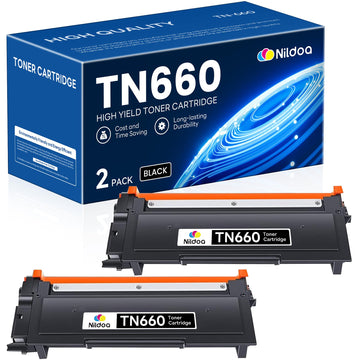 TN660 TN-660 Toner Cartridge High Yield Black Replacement for Brother TN-660 TN660 HL-L2300D HL-L2380DW HL-L2320D DCP-L2540DW MFC-L2700DW MFC-L2685DW Printer Ink, TN6602PK