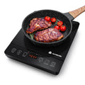Portable Induction Cooktop 20 Temperature & Power Levels,1800W Single Burner Electric Cooktop with 6.8 inch Heating Coil,Low Noise Hot Plate with Timer