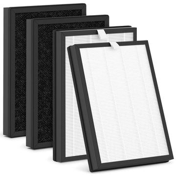 C3500 Replacement Filter Compatible with LUFTRUM C3500 and C3500 WiFi Air Purifier, H13 True HEPA Filtration Activated Carbon Filter (4 Pack-4 Filters)