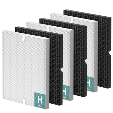 Improvedhand 116130 Replacement Filter H Compatible with Winix 5500-2 AM80 PlasmaWave Air Purifier, 3-in-1 Great High-Efficiency Materials with Activated Carbon Filter, 3 Set