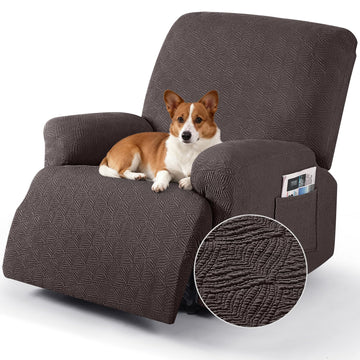 Timeles Recliner Covers Washable, Stretch Chair Slipcovers, Coffee