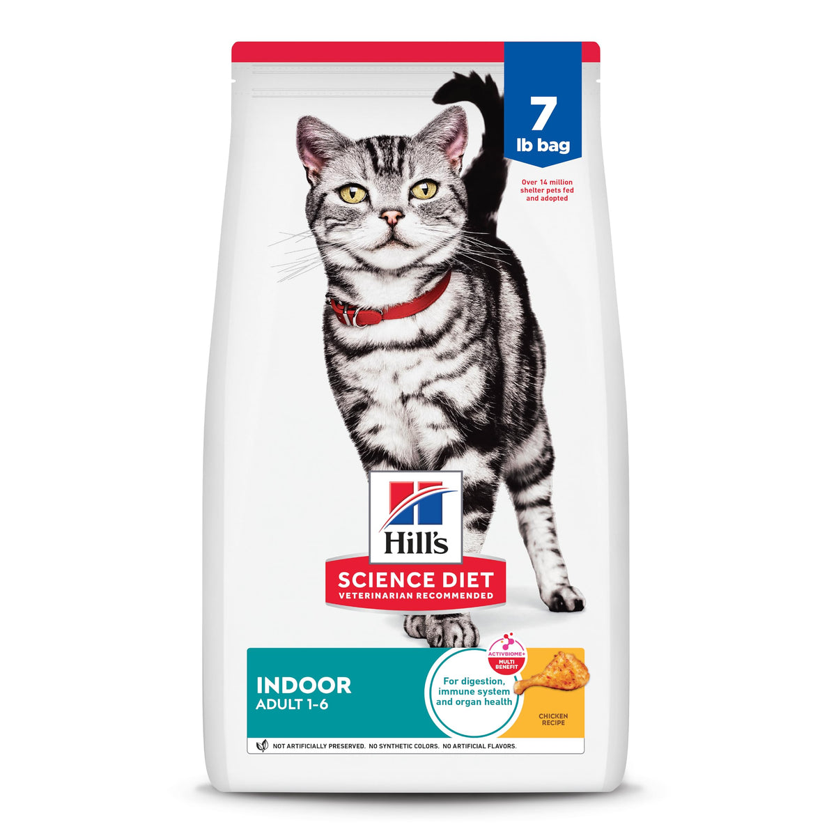 Hill's Science Diet Adult 1-6 Indoor Dry Cat Food, Chicken, 7 lb. Bag