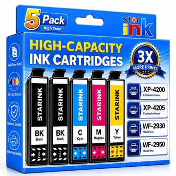 Starink Remanufactured Ink Cartridge Replacement for Epson 232XL 232 Ink Cartridge Work with Workforce WF-2950 WF-2930 Expression XP-4200 Ink XP-4205 Printer, 5 Pack Replacement for 232 Ink Cartridge