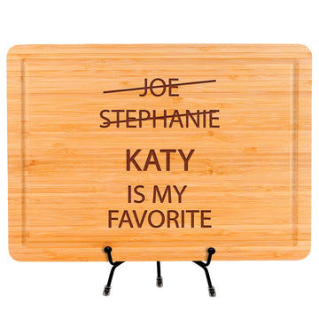 Personalized My Favorite Child Funny Cutting Board, Mom & Dad Kitchen Gifts, Mothers Day Gifts Idea from Daughter, Son, Customizable Birthday Gifts for Parents, Fathers Day Present, Christmas
