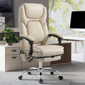 Malol Massage Office Chair with Heat and Footrest, 300 Lbs Easy Assembly Leather Desk Chair -3-level 65°c Targeted Heating, Big and Tall