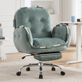 Comfortable Criss Cross Office Chair with Foot Rest Flip Armrests for Pets and Cross Legged Office Chair for Women Reclining Office Chair Desk