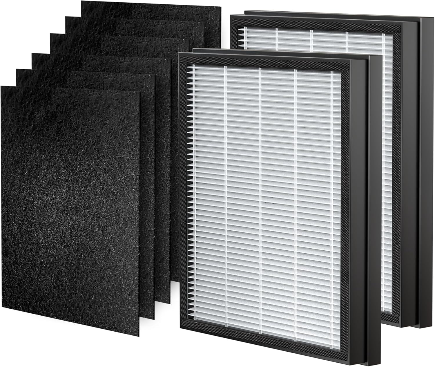 HEAPETS P358 Replacement Filters for P358 Pet Air Purifier, 6 Pre-Filters and 2 HEPA Composite Filters, Genuine Version, PJ358-2LX6JDM