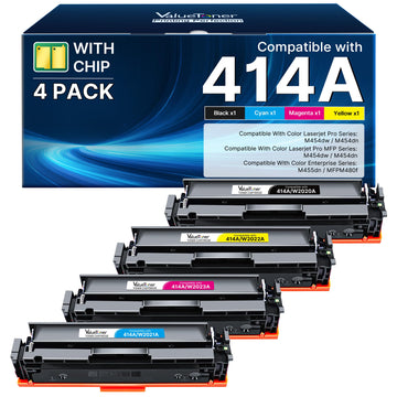414A Toner Cartridges 4 Pack- MFP M479fdw Replacement for hp 414a 414x toner cartridges 4 pack for HP Color LaserJet Pro MFP M479fdw M479fdn M479dw Pro M454dw M454dn M479 M454 M480f Printer?W2020A
