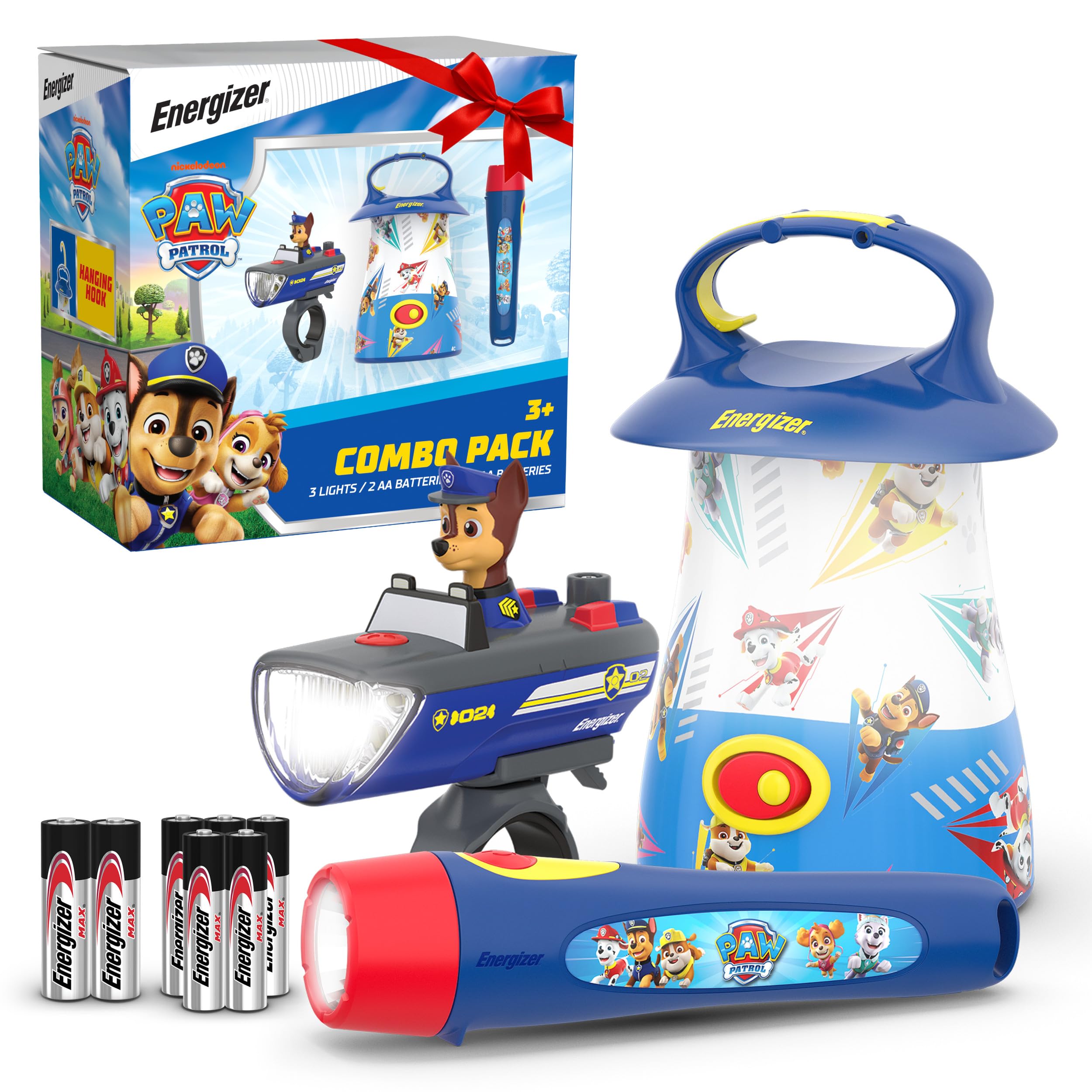 Energizer Paw Patrol Gift Set Flashlight, Lantern, Bike Light Combo Pack Kids Flashlights, Safe Flashlights for Kids, Paw Patrol Toys for Boys & Girls