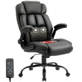 Massage Office Chair, 500lbs Ergonomic Rocking Executive Desk Chairs with 4 Points Vibration&heat,padded Flip-up Armrests for Big and Tall