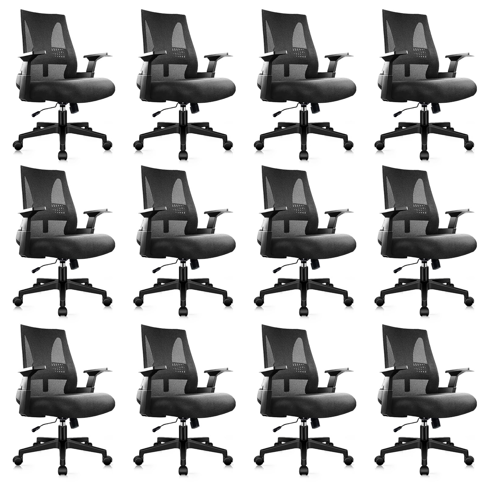 Clatina 500lbs Big and Tall Office Chair Heavy Duty Mesh Ergonomic Computer Chairs with Adjustable Lumbar Support and Wide Comfy Seat for Home