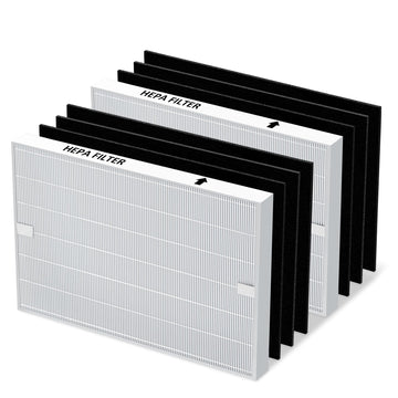 AP-1512HH Replacement Filter for Coway Airmega AP-1512HH and Airmega 200M Air Purifiers, 2 High Efficiency Filter and 6 Activated Carbon Filter, Compared to Part # 3304899, For Home Bedroom Office